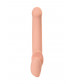 Телесный безремневой страпон Silicone Bendable Strap-On L