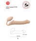 Телесный безремневой страпон Silicone Bendable Strap-On L