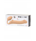 Телесный безремневой страпон Silicone Bendable Strap-On L