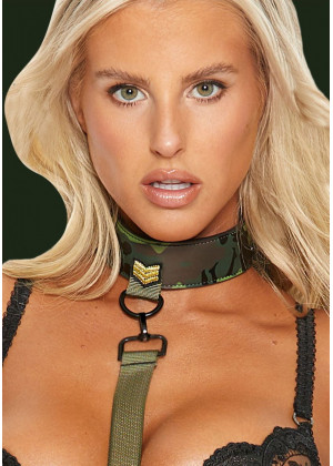 Ошейник с поводком Collar With Leash Army Theme