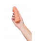 Телесная закрытая насадка с венками Cock Sleeve 006 Size S - 13,8 см.