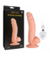 Телесный вибратор SEDUCER 20 Function Veined Dong - 20 см.