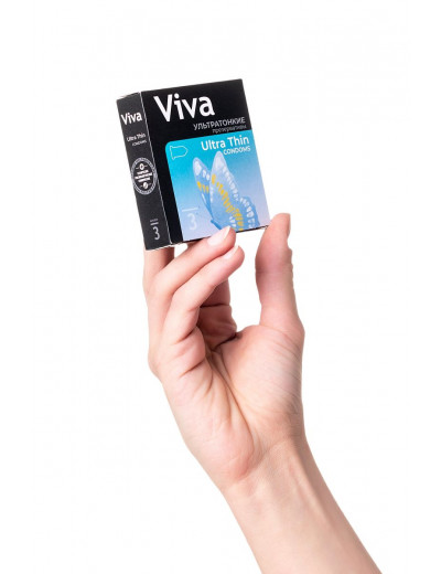 Ультратонкие презервативы VIVA Ultra Thin - 3 шт.