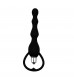 Черная анальная втулка с вибрацией Tail Power Beads - 18 см.