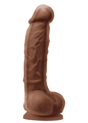 Кофейный фаллоимитатор Dual Density 5 Dildo - 17,3 см.