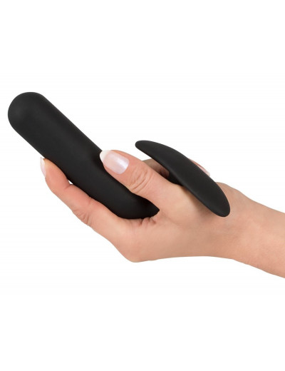 Черная утяжеленная анальная пробка Anal Trainer Small - 16 см.