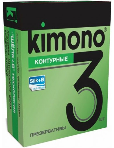 Контурные презервативы KIMONO - 3 шт.