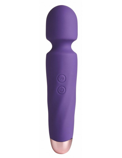 Фиолетовый вибромассажер Smooth Operator Rechargeable Wand - 19,5 см.