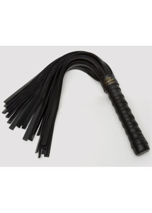 Черная кожаная плеть Bound to You Faux Leather Small Flogger - 29,2 см.