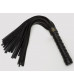Черная кожаная плеть Bound to You Faux Leather Small Flogger - 29,2 см.