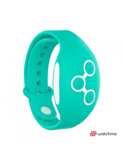 Розовый вибратор для пар с зеленым пультом-часами Weatwatch Dual Pleasure Vibe