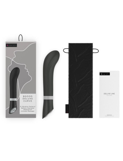 Черный G-стимулятор с вибрацией Bgood Deluxe Curve - 19,3 см.