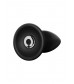 Чёрная большая анальная вибропробка Large Rechargeable Anal Plug - 13,5 см.