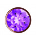 Пробка цвета розового золота с фиолетовым кристаллом Diamond Amethyst Shine S - 7,2 см.