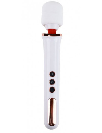Белый жезловый вибратор Wand Vander - 33,5 см.