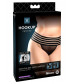 Черные трусики Crotchless Love Garter XL-XXL с анальной пробкой