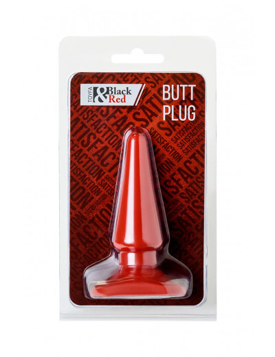 Красная анальная втулка Black Red - 10 см.
