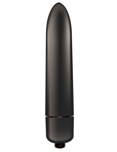 Черная гладкая вибропуля Mae - 9 см.