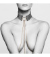 Чёрный ошейник с цепочками Desir Metallique Collar