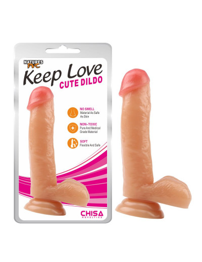Телесный фаллоимитатор Cute Dildo - 17,5 см.