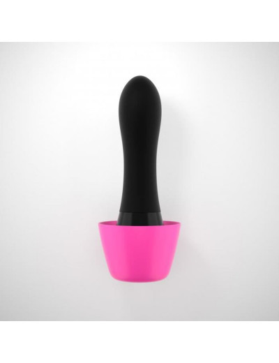 Черный вибратор в розовом чехле-матрешке I-Doll - 17 см.