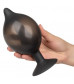 Расширяющаяся анальная пробка со съемным шлангом Large Silicone Inflatable Plug - 13,25 см.