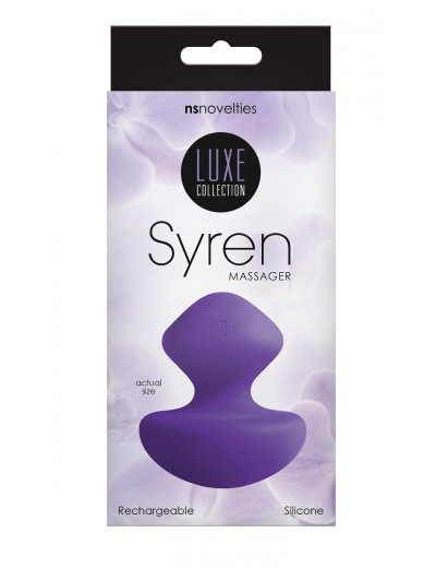 Фиолетовый универсальный вибромассажер Luxe Syren Massager