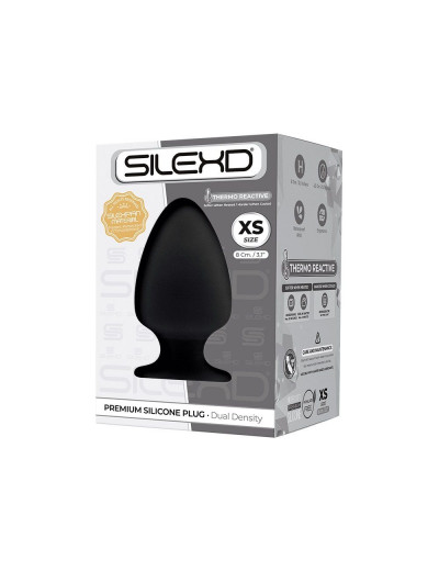 Черная анальная втулка Premium Silicone Plug XS - 8 см.