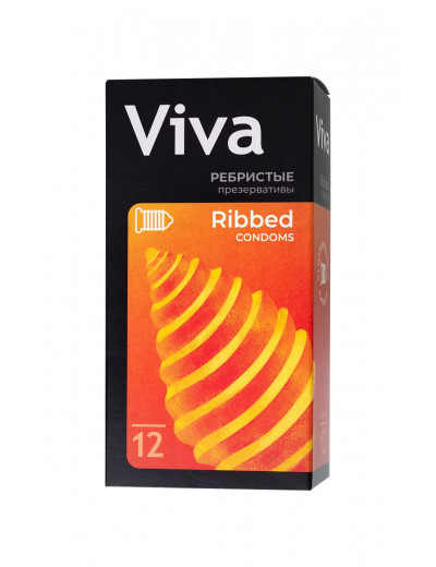 Ребристые презервативы VIVA Ribbed - 12 шт.