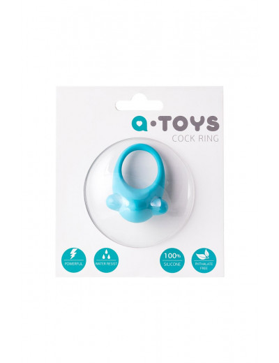 Голубое эрекционное силиконовое кольцо TOYFA A-Toys