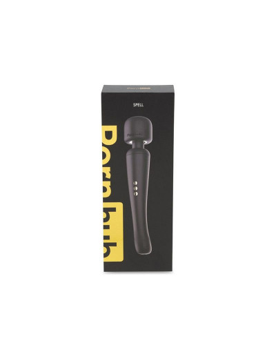 Черный жезловый вибратор Spell Wand Set с насадками