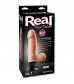 Вибратор телесного цвета с мошонкой Real Feel Deluxe №1 - 22 см.
