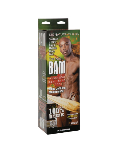 Коричневый фаллоимитатор BAM Huge 13  Realistic Cock - 31 см.