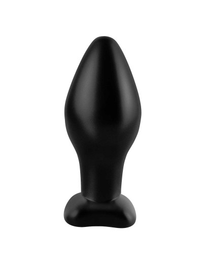 Черная анальная пробка среднего размера Large Silicone Plug - 13 см.