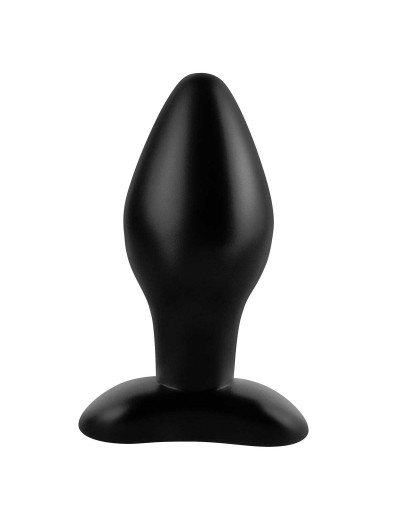 Черная анальная пробка среднего размера Large Silicone Plug - 13 см.
