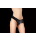 Чёрный страпон  Realistic 8 Inch Strap-On - 20 см.