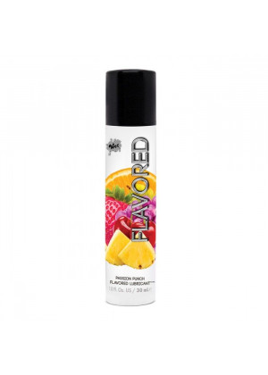 Лубрикант Wet Flavored Passion Punch с ароматом фруктов - 30 мл.