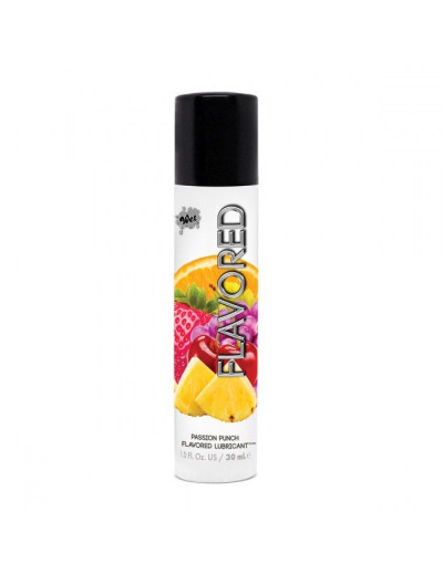 Лубрикант Wet Flavored Passion Punch с ароматом фруктов - 30 мл.
