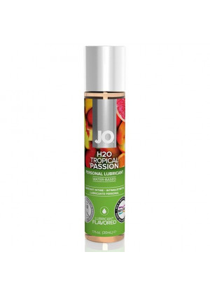 Лубрикант на водной основе с ароматом тропических фруктов JO Flavored Tropical Passion - 30 мл.