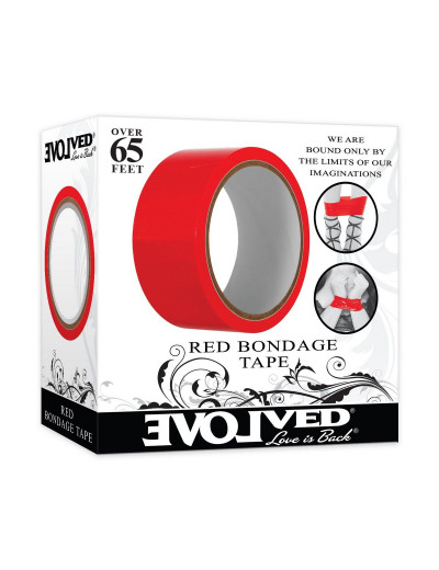 Красная лента для бондажа Red Bondage Tape - 20 м.