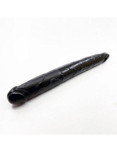 Черный двухсторонний фаллоимитатор Exxxtreme Double Head Dong - 41,3 см.
