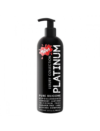Гель-лубрикант на силиконовой основе Wet Platinum - 946 мл.