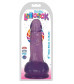 Фиолетовый гелевый фаллоимитатор Slim Stick with Balls - 15,2 см.
