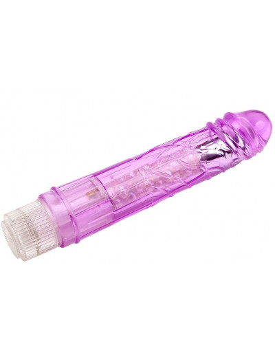 Фиолетовый вибратор Glitters Boy - 26,5 см.
