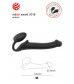 Черный безремневой страпон Silicone Bendable Strap-On M