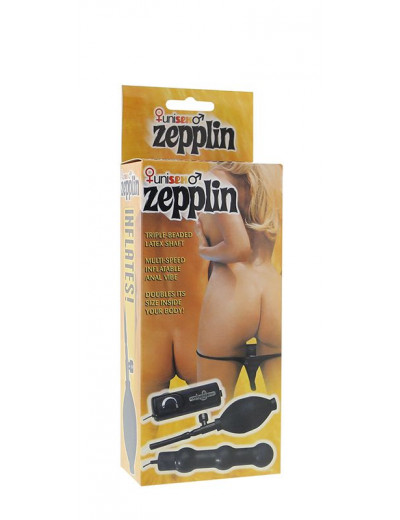 Вибрирующая анальная цепочка с накачкой Zepplin - 14 см.