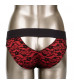 Красно-черные страпон-трусики Pegging Panty Set - размер L-XL