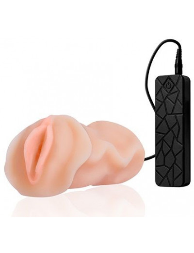 Мастурбатор-вагина REALSTUFF VIBRATING MASTURBATOR PUSSY с 10 режимами вибрации