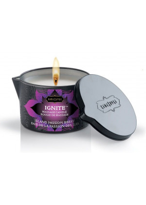 Массажная свеча Ignite ISLAND PASSION BERRY с ароматом маракуйи и папайи - 170 гр.