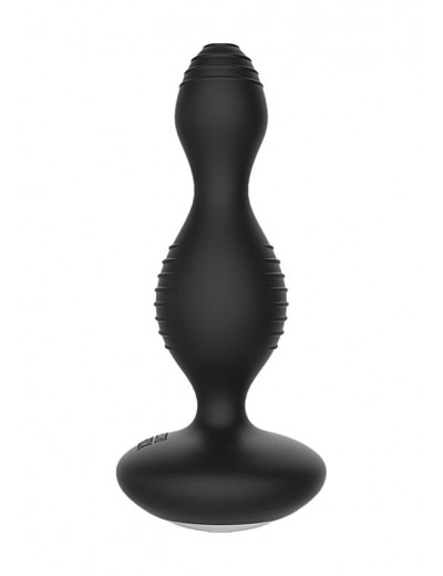 Чёрная анальная пробка с электростимуляцией E-Stimulation Vibrating Buttplug - 14 см.